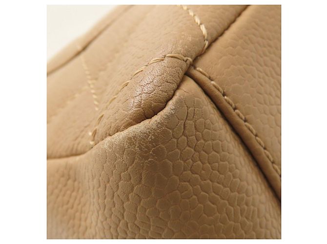 Chanel Beige Grained Calfskin Chain Tote PST A50994 - vista 27