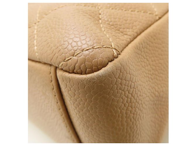 Chanel Beige Grained Calfskin Chain Tote PST A50994 - vista 28