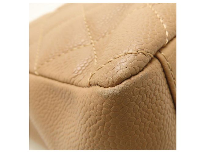 Chanel Beige Grained Calfskin Chain Tote PST A50994 - vista 29