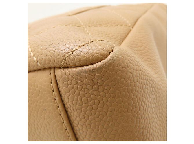 Chanel Beige Grained Calfskin Chain Tote PST A50994 - vista 30