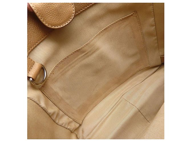 Chanel Beige Grained Calfskin Chain Tote PST A50994 - vista 7