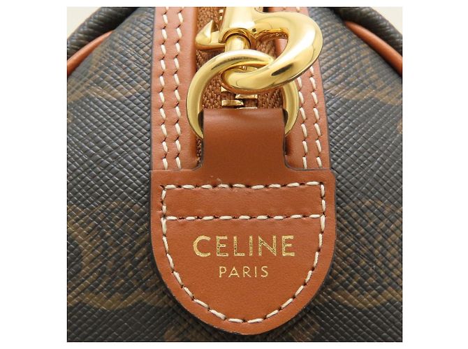 Céline Borsa Celine Small Boston - Pelle Triomphe Tan Marrone - vista 9