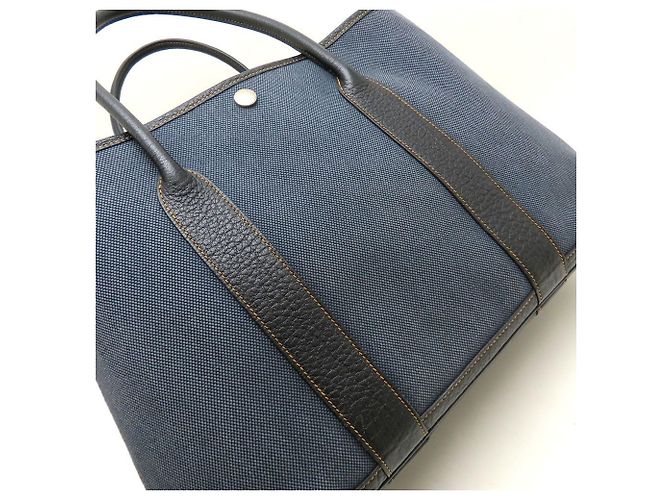 Hermès Borsa Tote Hermes Garden Party PM Blu - vista 23