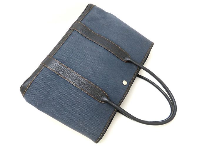 Hermès Borsa Tote Hermes Garden Party PM Blu - vista 5