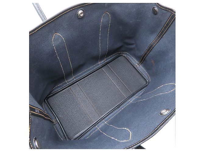 Hermès Borsa Tote Hermes Garden Party PM Blu - vista 6