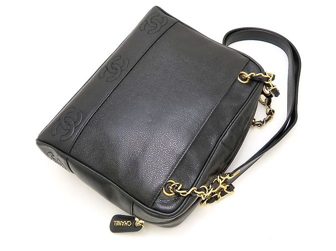 Timeless Borsa a tracolla CHANEL Triple Coco Mark A03675 Nero - vista 5