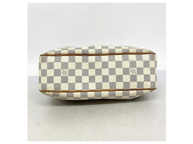 Borsa a tracolla Louis Vuitton Damier Azur Siracusa PM Bianco - vista 3