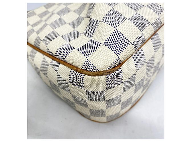 Borsa a tracolla Louis Vuitton Damier Azur Siracusa PM Bianco - vista 7