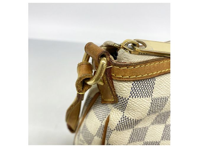 Borsa a tracolla Louis Vuitton Damier Azur Siracusa PM Bianco - vista 8