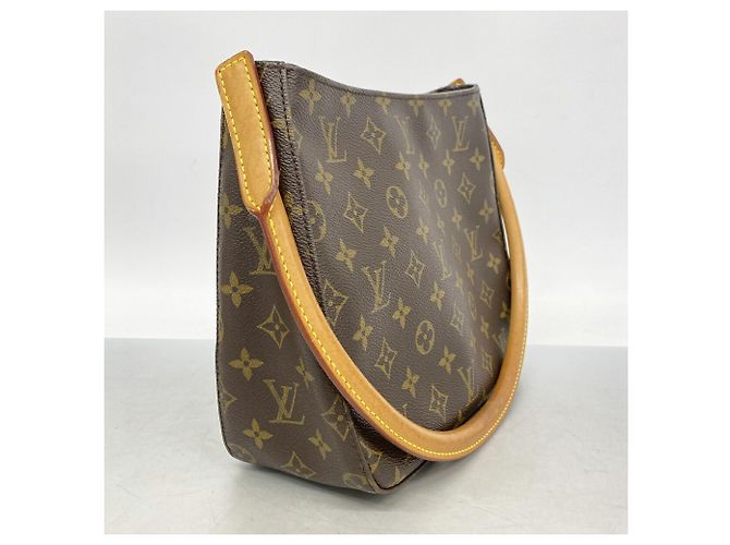 Borsa a tracolla Louis Vuitton Monogram Looping MM Marrone - vista 2