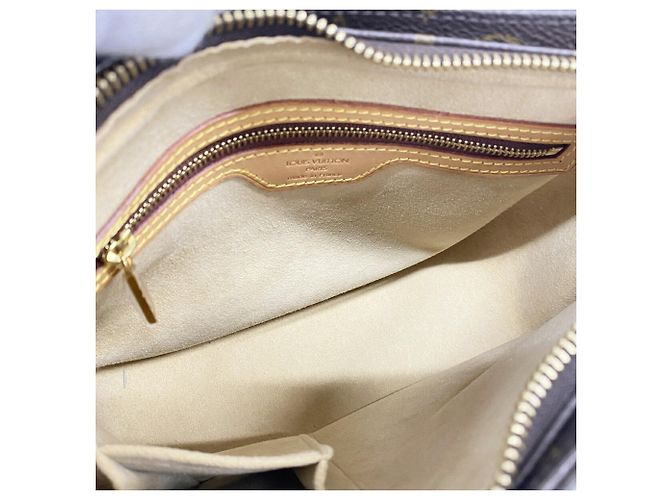 Borsa a tracolla Louis Vuitton Monogram Looping MM Marrone - vista 4