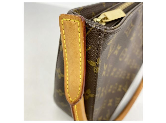 Borsa a tracolla Louis Vuitton Monogram Looping MM Marrone - vista 7