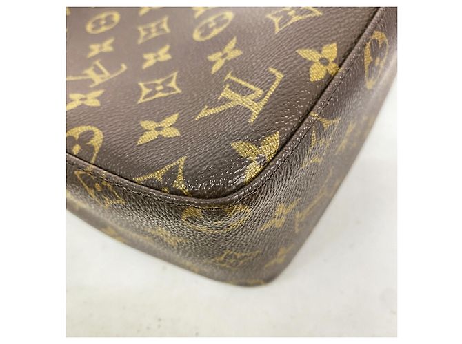 Borsa a tracolla Louis Vuitton Monogram Looping MM Marrone - vista 8