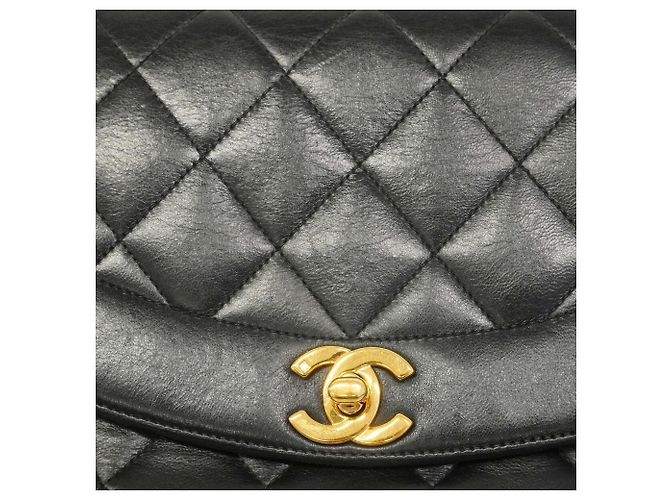 Borsa a tracolla Chanel Diana Chain Nero - vista 10