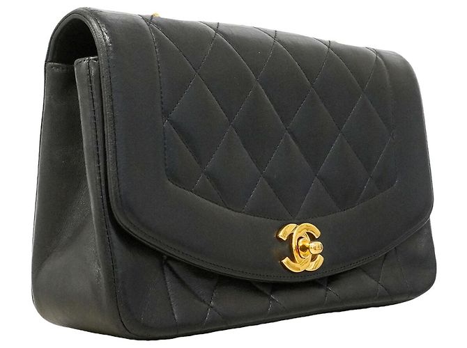 Borsa a tracolla Chanel Diana Chain Nero - vista 2