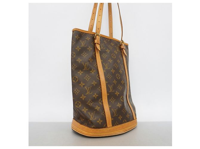 Borsa Tote Louis Vuitton Monogram Bucket GM Marrone - vista 2