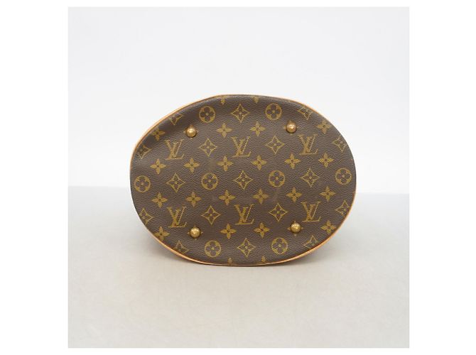 Borsa Tote Louis Vuitton Monogram Bucket GM Marrone - vista 3
