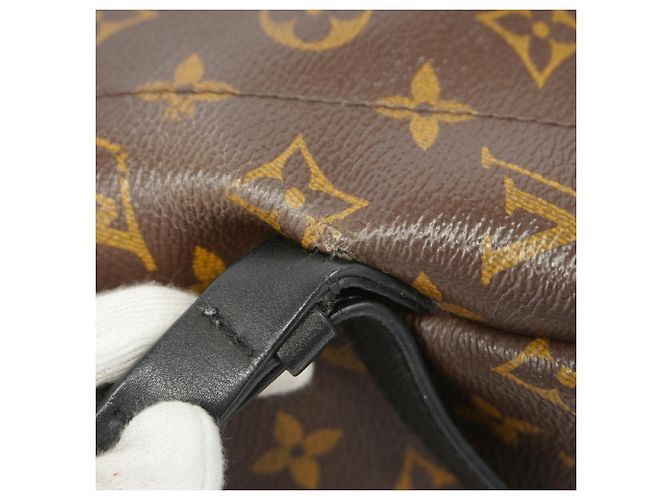 Zaino Louis Vuitton Monogram Palm Springs MM Marrone - vista 8