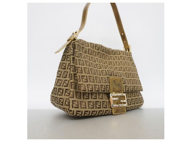 Borsa a secchiello Fendi Zucchino Mamma Marrone Beige - vista 2