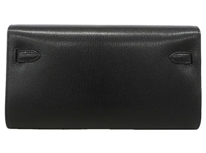 Hermès Hermes Kelly To Go Chevre Siam Kira Black Shoulder Wallet Nero - vista 9