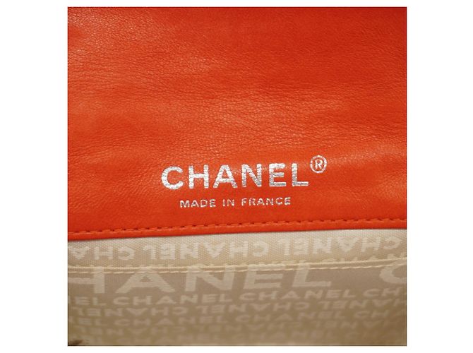 Borsa a tracolla Chanel in pelle d'agnello rossa Rosso - vista 5
