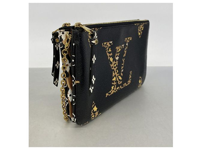 Louis Vuitton Monogram Jungle Pochette Double Zip Shoulder Bag Marrone Nero - vista 2