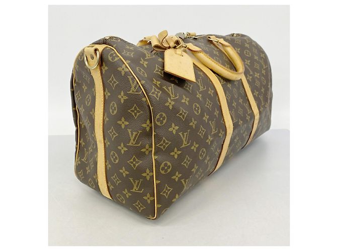 Louis Vuitton Boston Monogram Keepall Bandoulière 50 Marrone - vista 2