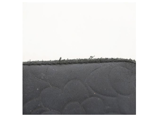Chanel Tri-fold Long Wallet aus schwarzem Lammleder - Ansicht 7