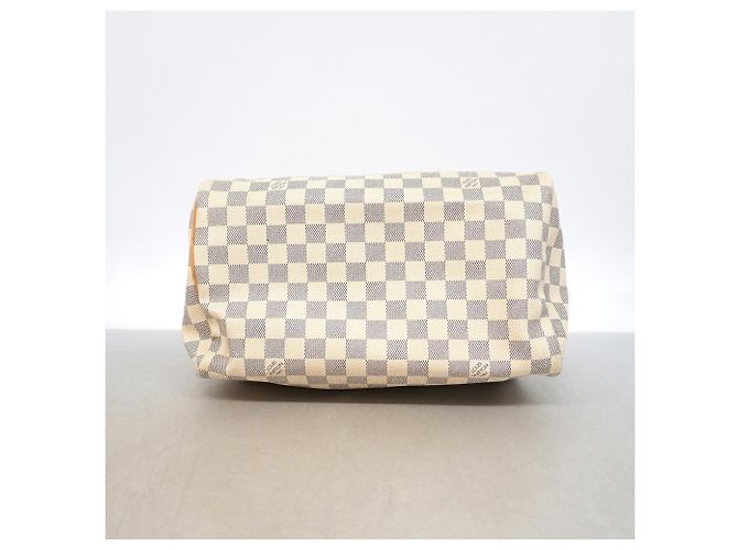 Borsa Louis Vuitton Damier Azur Speedy 30 Bianco - vista 3