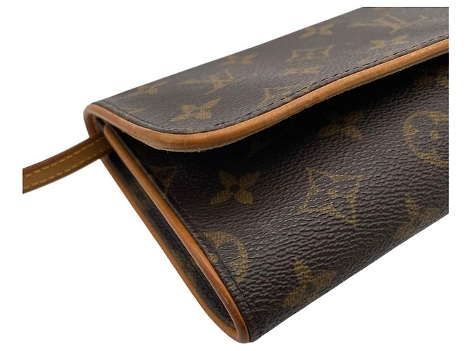 Louis Vuitton Pochette Twin GM Monogram Shoulder Bag Braun - Ansicht 10