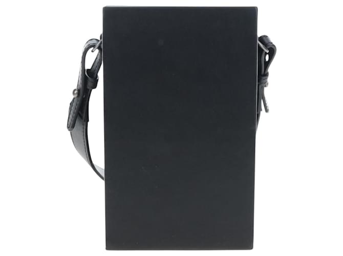 Fendi Logo Vertical Box Leather Nero - vista 2