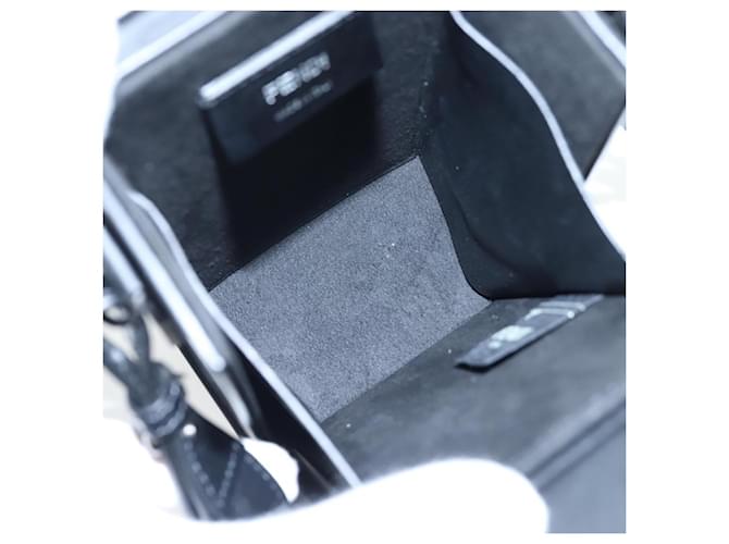 Fendi Logo Vertical Box Leather Nero - vista 5