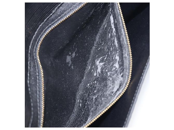 LOUIS VUITTON Epi Montaigne 27 Clutch Bag Black M52652 LV Auth 200196 Nero - vista 11