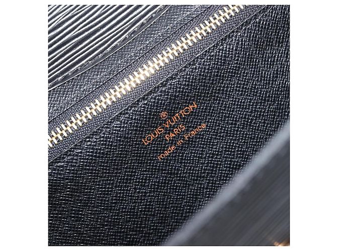 LOUIS VUITTON Epi Montaigne 27 Clutch Bag Black M52652 LV Auth 200196 Nero - vista 18
