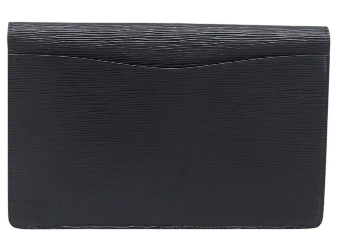 LOUIS VUITTON Epi Montaigne 27 Clutch Bag Black M52652 LV Auth 200196 Nero - vista 2