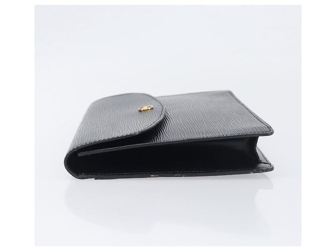 LOUIS VUITTON Epi Montaigne 27 Clutch Bag Black M52652 LV Auth 200196 Nero - vista 4