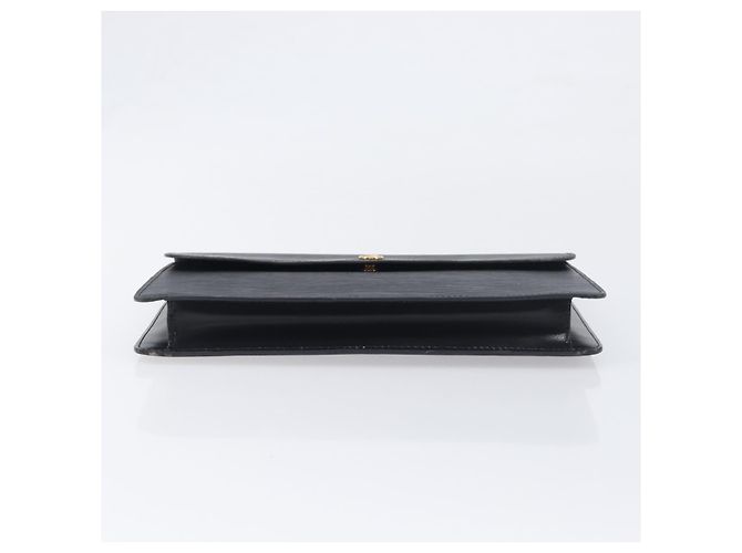 LOUIS VUITTON Epi Montaigne 27 Clutch Bag Black M52652 LV Auth 200196 Nero - vista 6