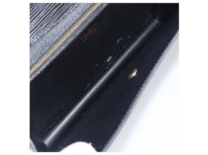 LOUIS VUITTON Epi Montaigne 27 Clutch Bag Black M52652 LV Auth 200196 Nero - vista 9