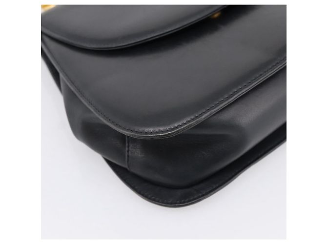 Borsa Salvatore Ferragamo Gancini in pelle nera e oro Auth 196959A Nero D'oro - vista 11