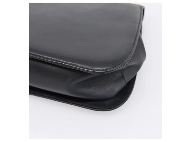 Borsa Salvatore Ferragamo Gancini in pelle nera e oro Auth 196959A Nero D'oro - vista 12