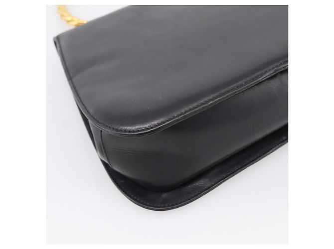 Borsa Salvatore Ferragamo Gancini in pelle nera e oro Auth 196959A Nero D'oro - vista 13