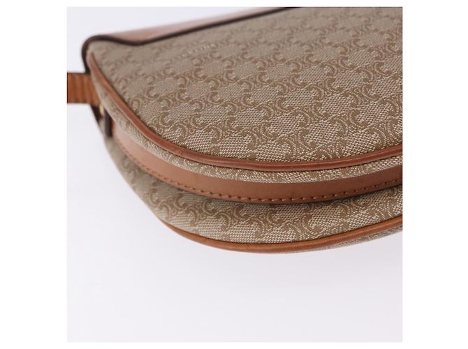 16 Céline CELINE Macadam Canvas Schultertasche PVC Beige Gold Auth 197832A Golden - Ansicht 13