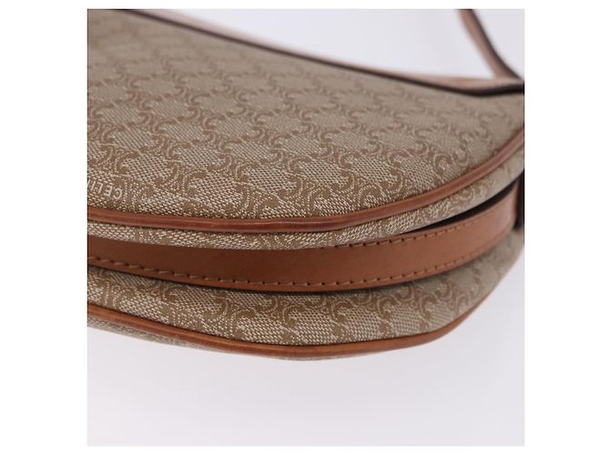 16 Céline CELINE Macadam Canvas Schultertasche PVC Beige Gold Auth 197832A Golden - Ansicht 14
