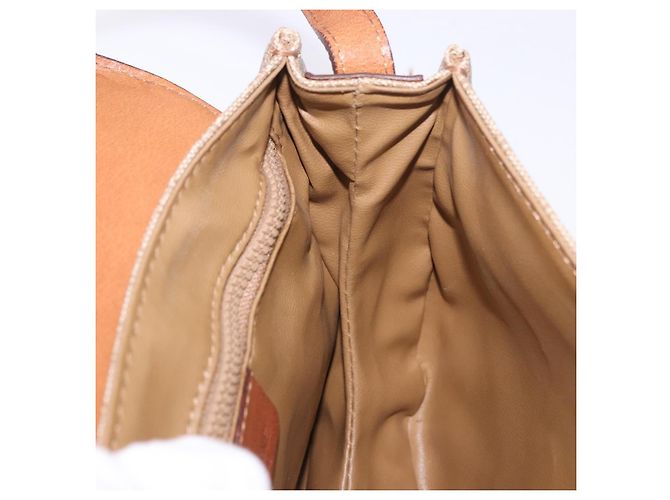 16 Céline CELINE Macadam Canvas Schultertasche PVC Beige Gold Auth 197832A Golden - Ansicht 19