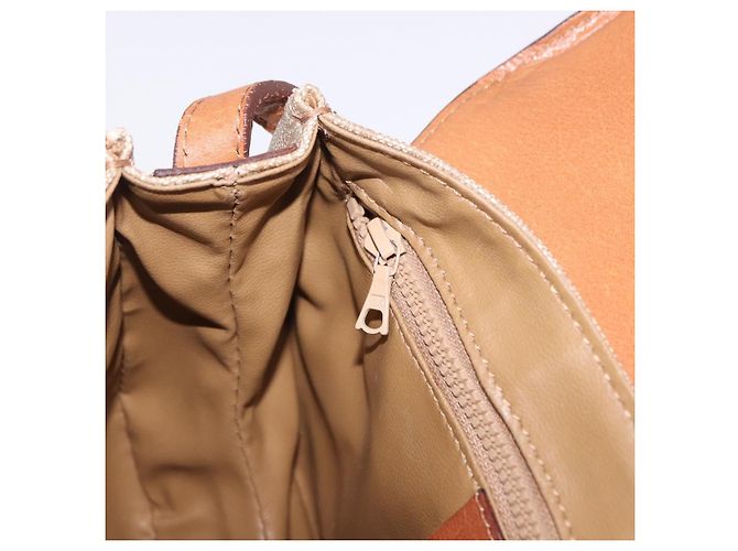 16 Céline CELINE Macadam Canvas Schultertasche PVC Beige Gold Auth 197832A Golden - Ansicht 21