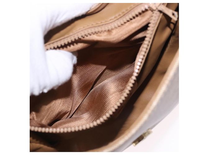 16 Céline CELINE Macadam Canvas Schultertasche PVC Beige Gold Auth 197832A Golden - Ansicht 22