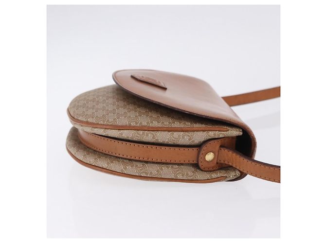 16 Céline CELINE Macadam Canvas Schultertasche PVC Beige Gold Auth 197832A Golden - Ansicht 5