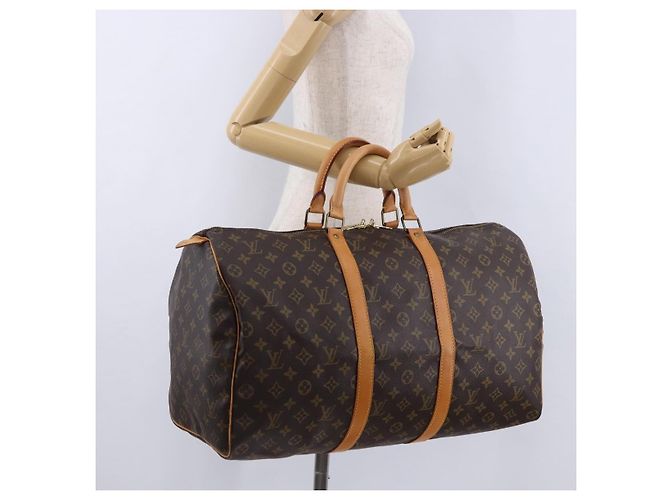 LOUIS VUITTON Monogram Keepall 50 Boston Bag M41426 LV Auth ka5916A Monogramma - vista 22