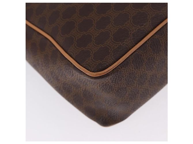 Céline Borsa a tracolla CELINE Macadam Canvas PVC Leather Brown Gold Auth 197808V Marrone D'oro - vista 13