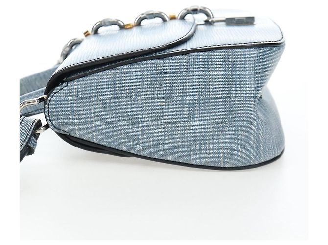 LOUIS VUITTON Epi Denim Chain It PM Shoulder Bag Blue M50271 LV Auth 198692SAM - vista 3